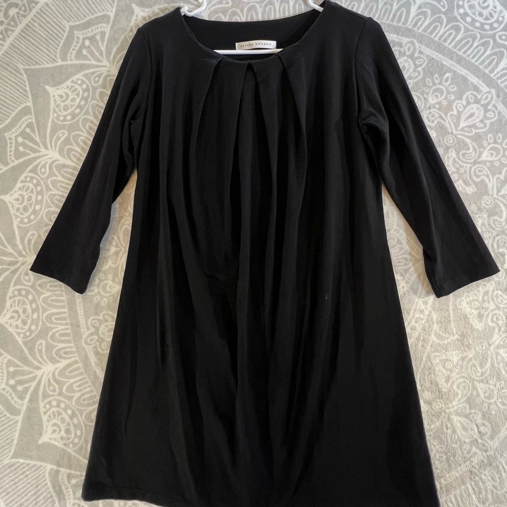 💚👗SUSANA MONACO LITTLE BLACK DRESS WOMEN SIZE M MEDIUM EUC PLEATED 0033 CASUAL - Picture 5 of 13